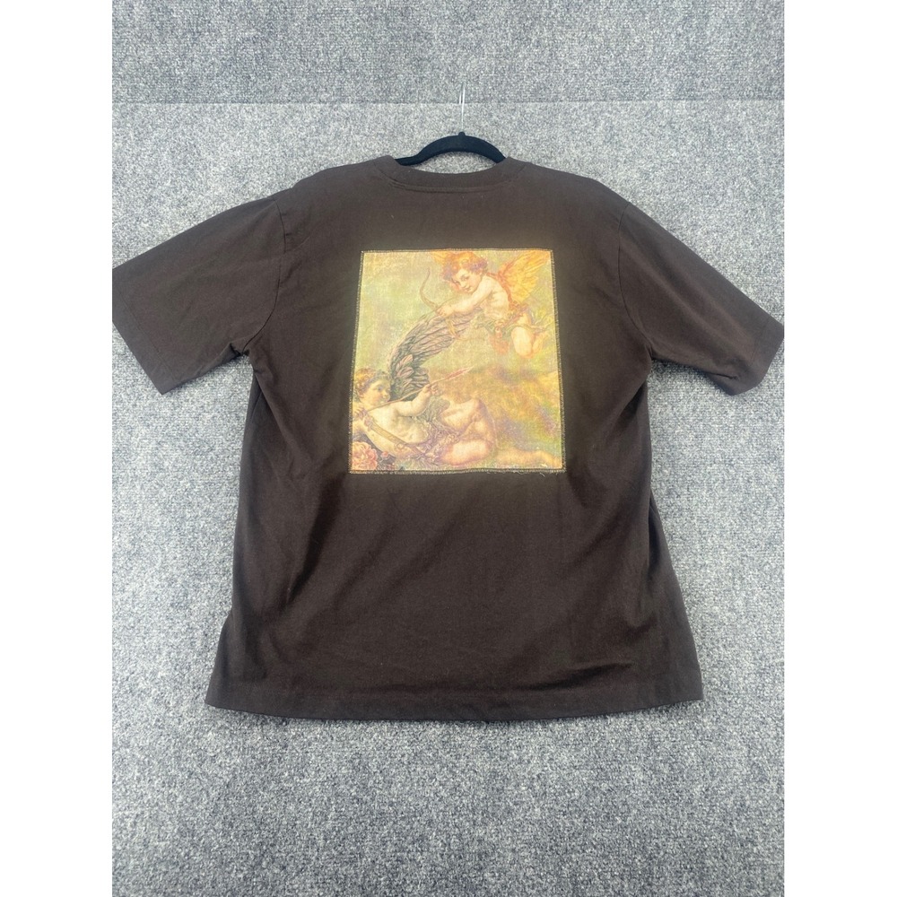 Vox Populi Mood Cherub Graphic T-Shirt Mens Large Brown Renaissance Angel Tee